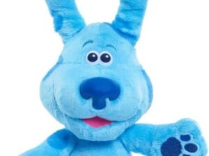 Blue's Clues & You - Las Pistas de Blue y Tú, Peek/A/Boo, Peluche de 25cm Interactivo del Perro de la Serie, Juego del cucú Tras, Mueve Las Orejas, Tiene Sonido, ladra, Famosa, (BLU02100)