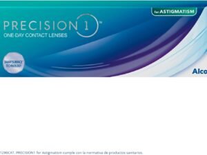 PRECISION1 for Astigmatism Lentes de contacto tóricas de reemplazo diario, Pack de 30, R 8.5 mm, D 14.5 mm, cilindro 1.75, eje 010, -4.75 Diopt