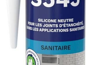 Bostik Masilla S545 para baño de Cocina, Todos los Soportes, hormigón, 30615840, Gris Beton, 300 ml