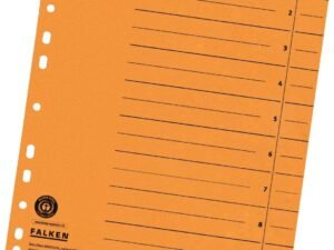 FALKEN – Separadores de cartón de reciclaje, color naranja A4-100er Pack