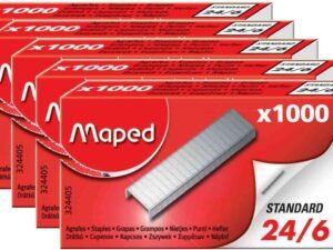 Mapad - Lote de 5 cajas de 1000 grapas 24/6, galvanizadas