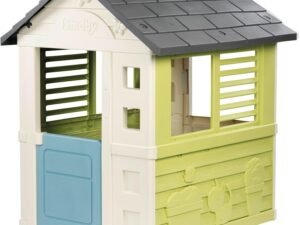 Smoby Life Casa de Juegos Jolie - Resistente a los Rayos UV - Plástico Reciclado 59% - Ideal para Jardín o Terraza - con Puerta Baja y Ventanas con Listones - A Partir de 2 Años (7600810737)