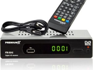 PremiumX Receptor de cable DVB-C FTA 531C Digital Full HD SCART HDMI USB reproductor multimedia receptor de televisión por cable