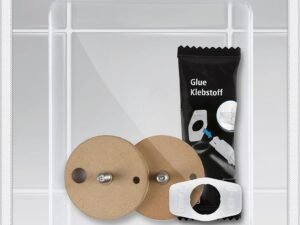 tesa Adaptador POWER.KIT BK177,2, repuesto autoadhesivo, placa metálica, Ø 34mm, altura 12mm, longitud tornillo 9mm