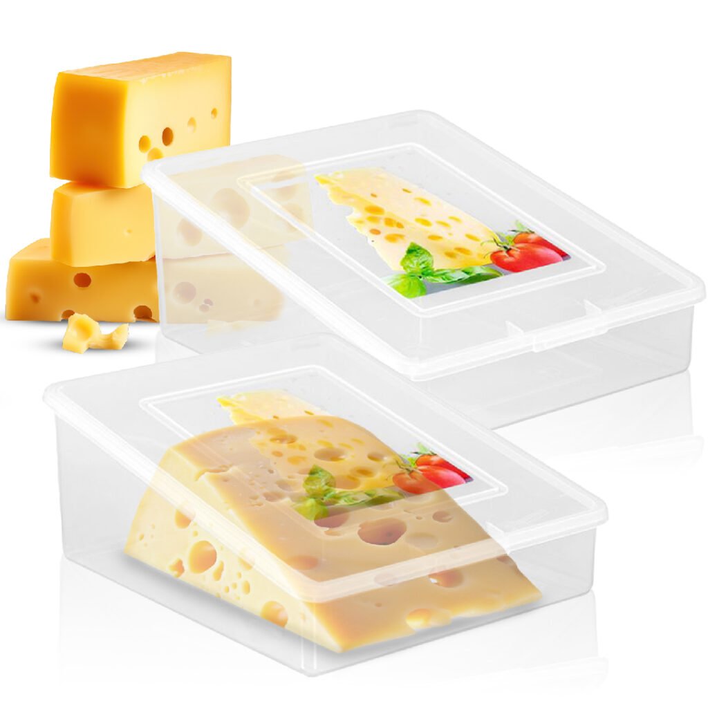 Quesera para guardar queso. Recipiente para guardar cuña de queso en la nevera - quesillera - estuche cuña quesos