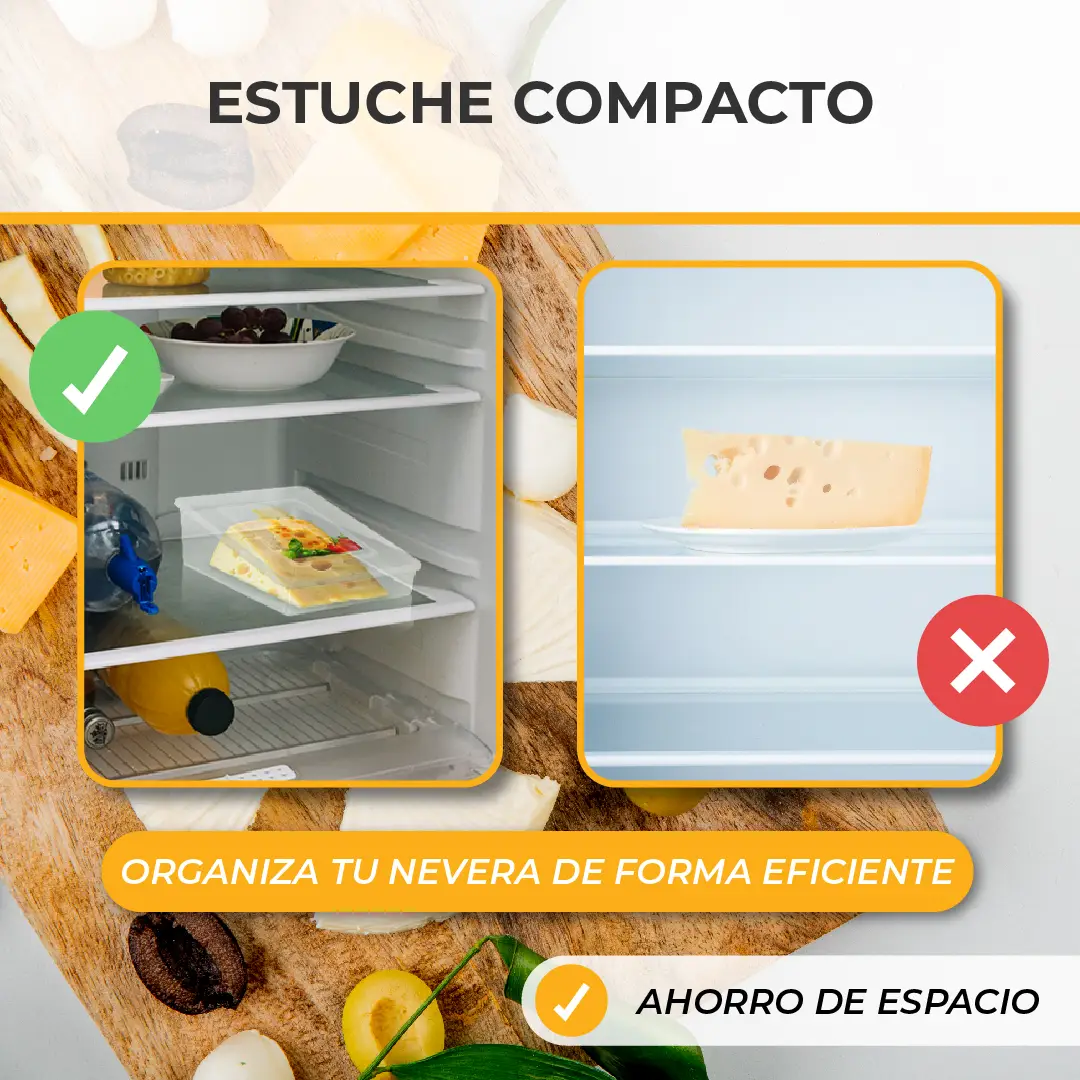 Quesera para guardar queso. Recipiente para guardar cuña de queso en la nevera - quesillera - estuche cuña quesos - Imagen 4