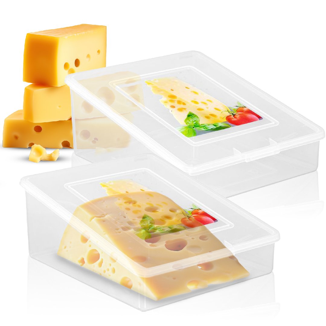 Quesera para guardar queso. Recipiente para guardar cuña de queso en la nevera - quesillera - estuche cuña quesos